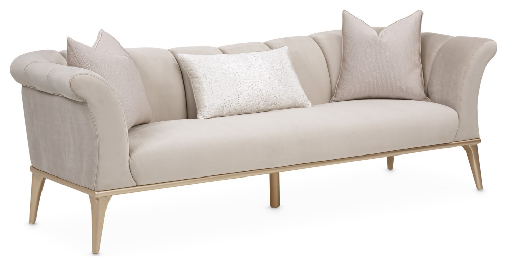 Yvette Sofa   Porcini/Champagne   Midcentury   Sofas   by HedgeApple  Houzz