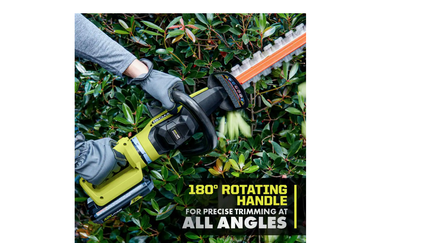 RYOBI RY40604BTLVNM 40V HP Brushless 26 in. Cordless Battery Hedge Trimmer (Tool Only)