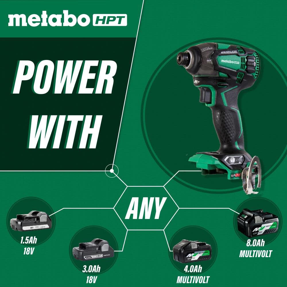 Metabo HPT 18V BL Triple Hammer Impact Driver Kit WH18DBDL2CM from Metabo HPT