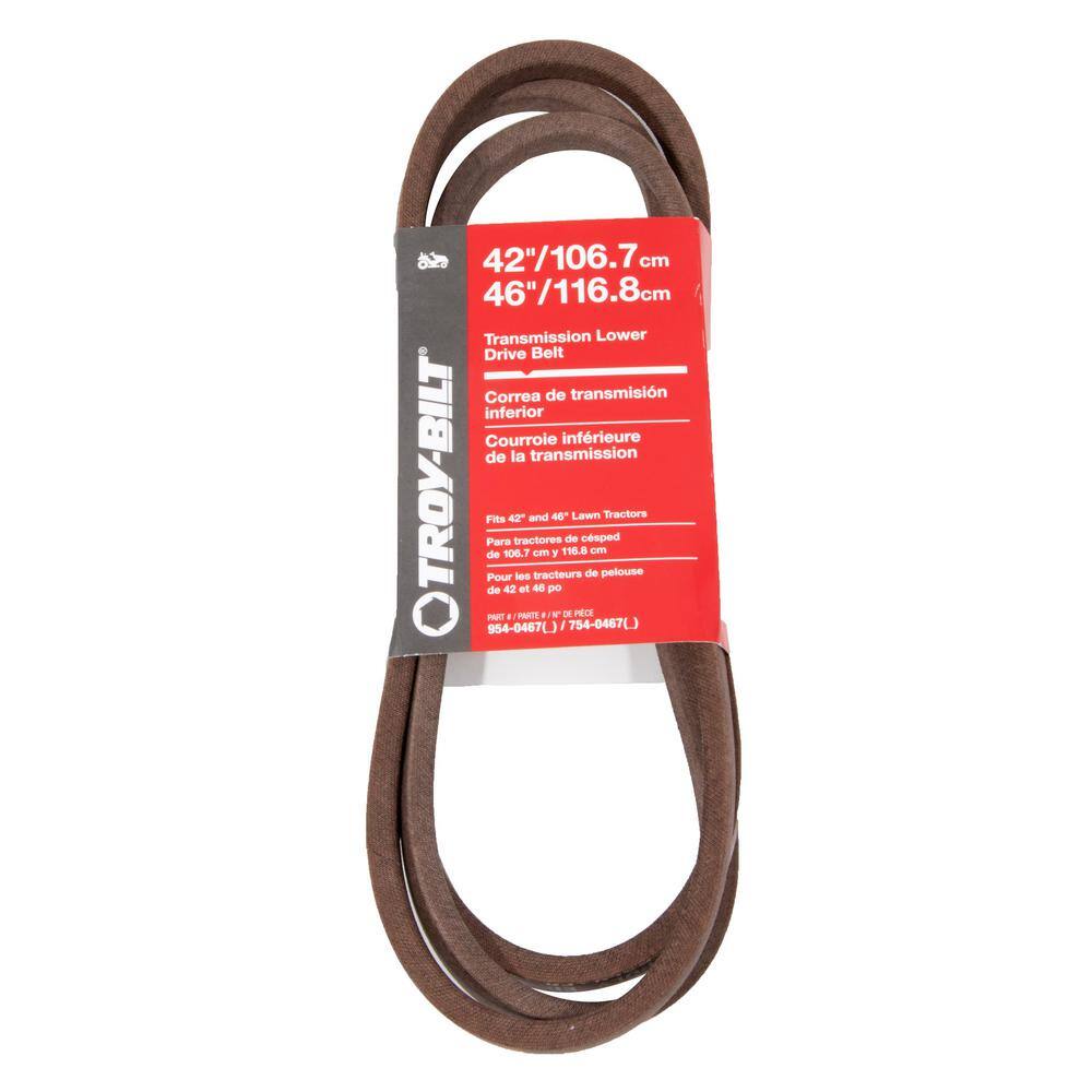 Troy-Bilt Original Equipment Transmission Drive Belt for Select Troy-Bilt Front Engine Riding Lawn Mowers OE# 954-0467 754-0467 490-501-Y035