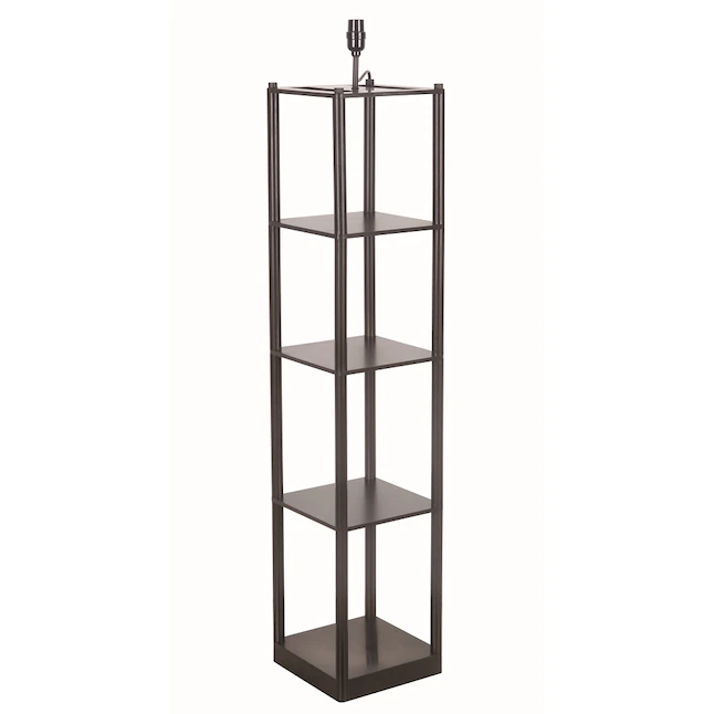 allen + roth 63-in Bronze Shelf Floor Lamp