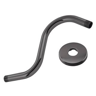 Westbrass 8 in. S-Shaped Shower Arm in Matte Black D303-81-62