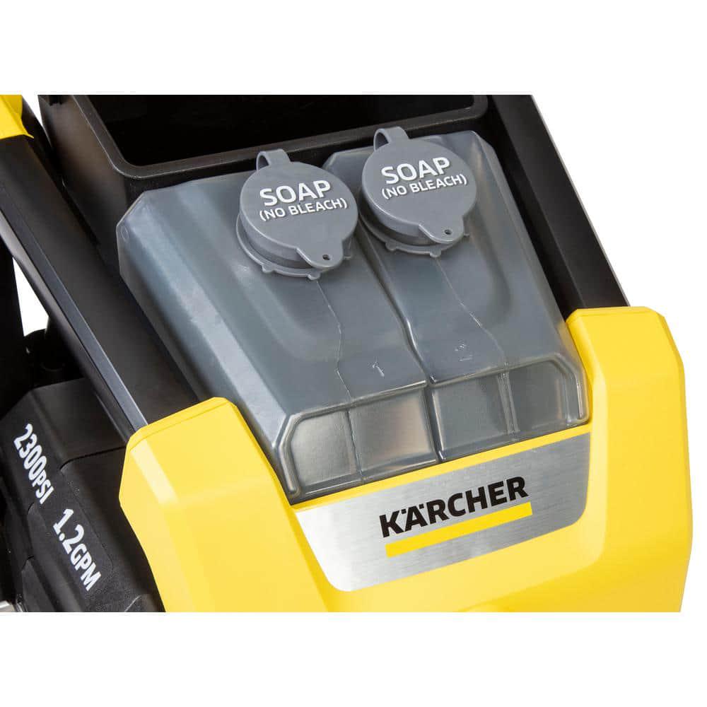 Karcher 2300 PSI 12 GPM K2300PS Electric Power Pressure Washer with Turbo 15Degree 40Degree and Soap Nozzles