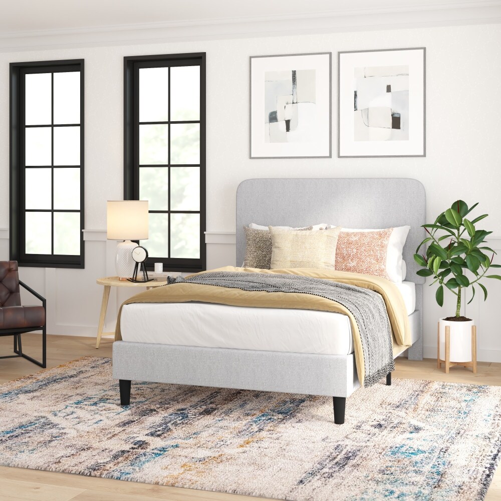 Platform Bed with Headboard   No Foundation Needed