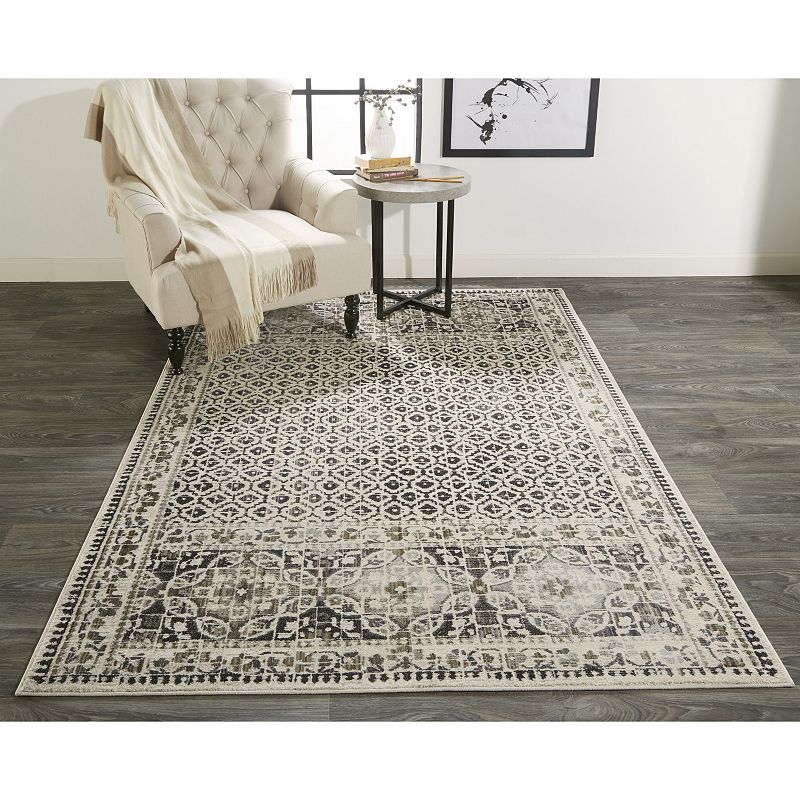 Weave and Wander Kiba Beige Ornamental Area Rug