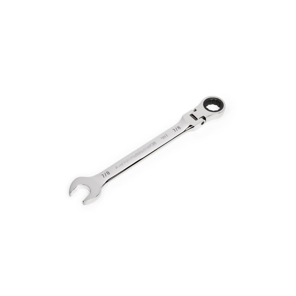 7/8 90T 12 Point Flex Head Ratcheting Combination Wrench