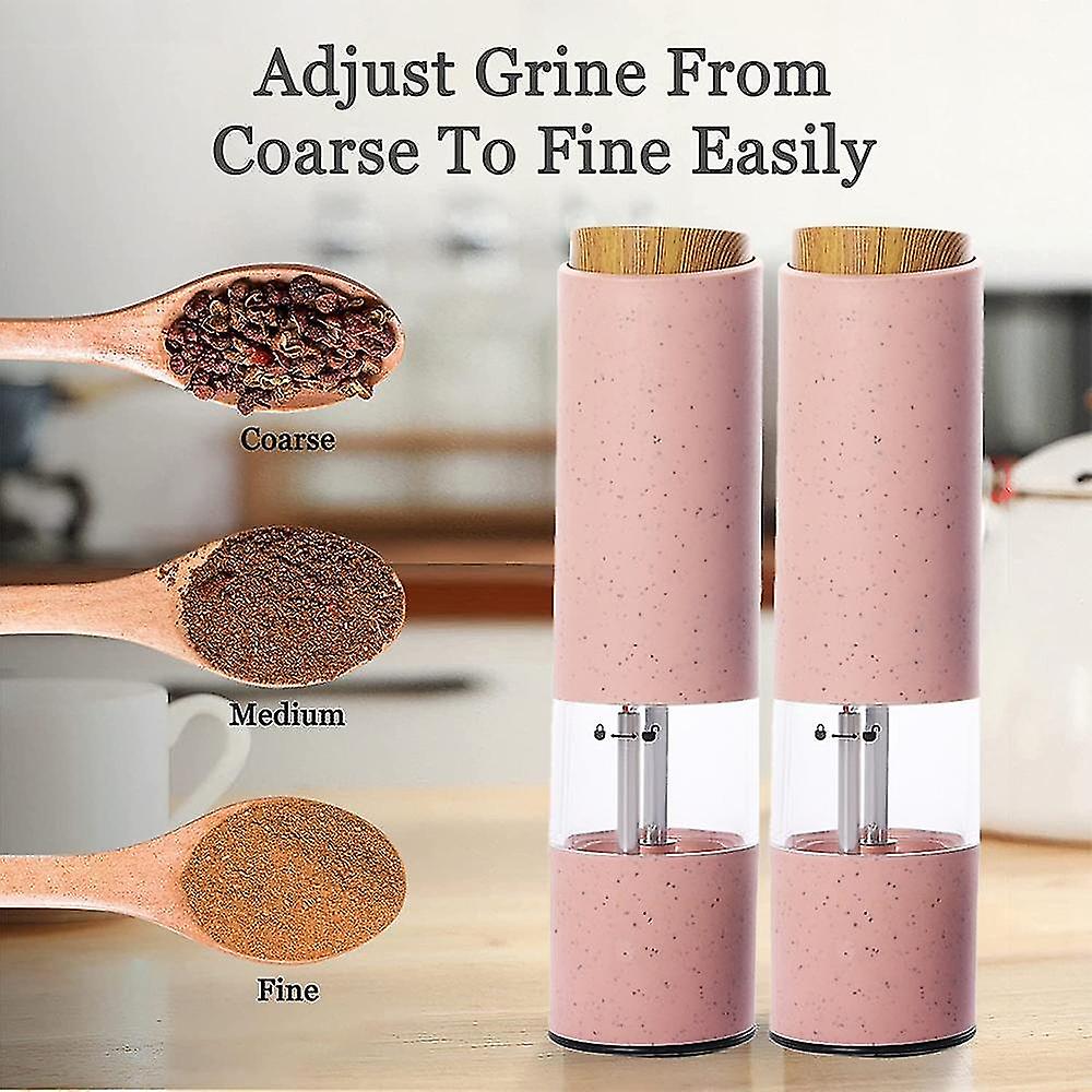 2pcs Electric Salt And Pepper Grinder Set  Battery