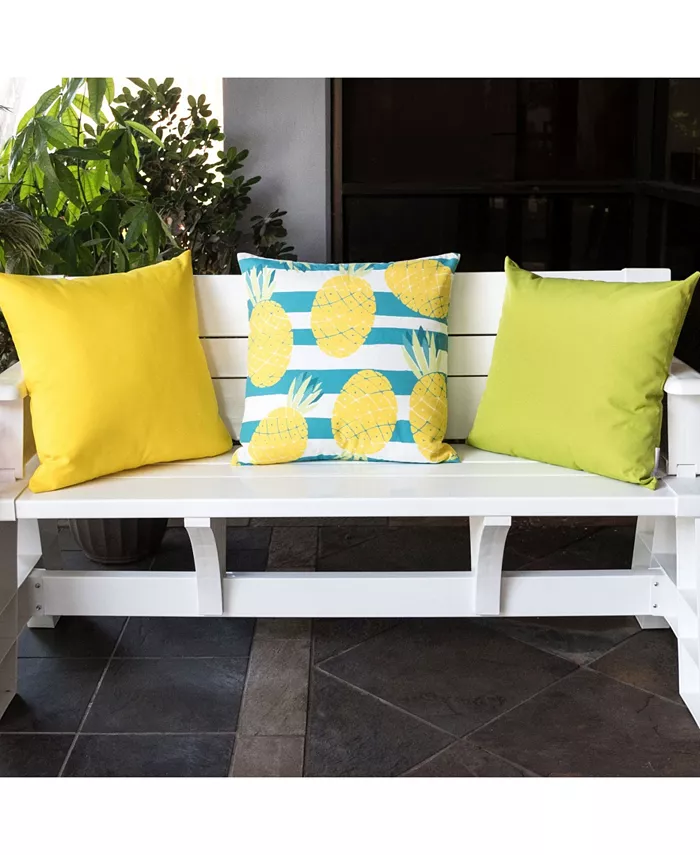 Homey Cozy Pineapple Stripe Outdoor Pillow