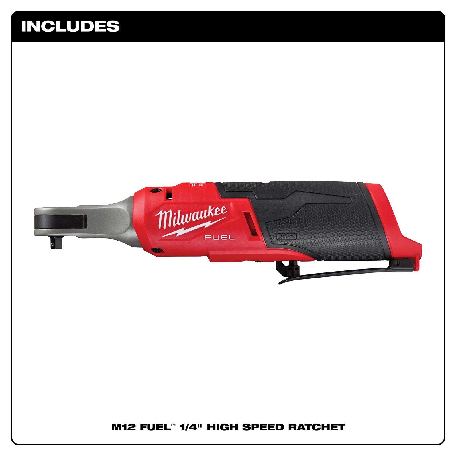 Milwaukee Tool 2566-20 Milwaukee M12 FUEL 1/4 in. High-Speed Ratchets