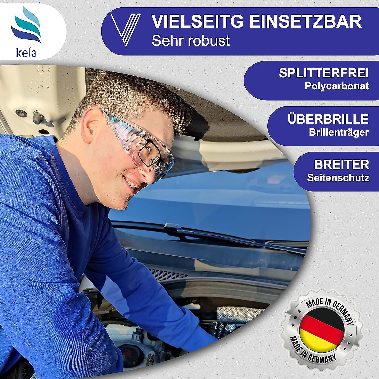 Pack Of 2 Safety Glasses P1s1 I 100% Made In Germany | Shatter-free Work Safety Glasses With Anti Fog And Uv Coating I Lightweight And Transparent I O