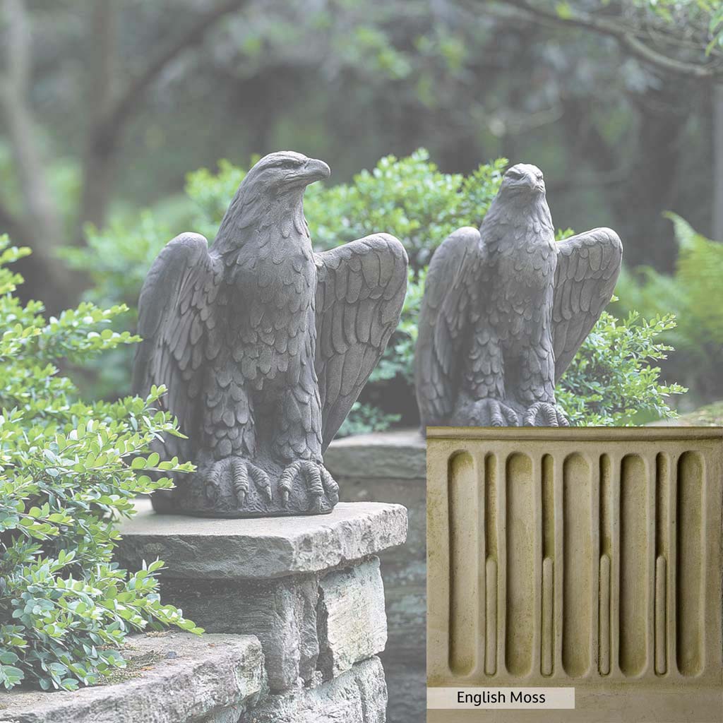 Campania International Eagle Looking Left and Right Statue