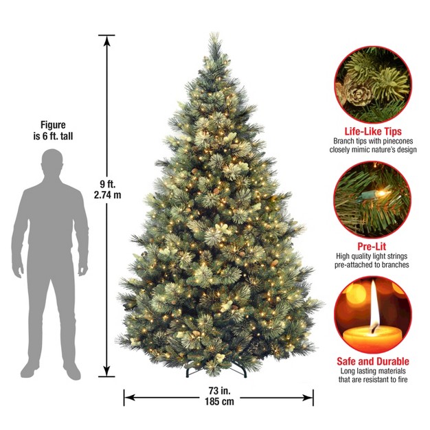 National Tree Company 9 Ft. Carolina Pine Tree With Clear Lights