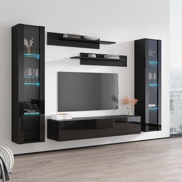 Fly AB2 30TV Wall-Mounted Floating Modern Entertainment Center