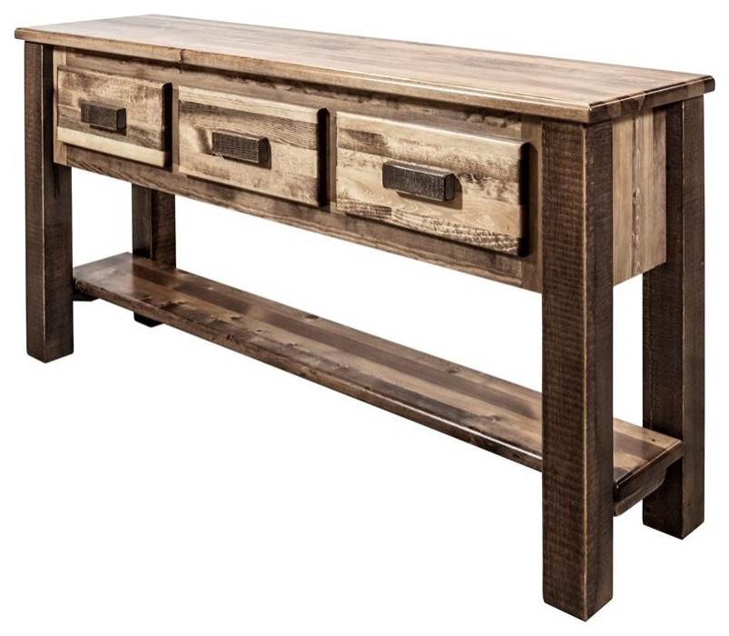 Montana Woodworks Homestead Transitional Wood Console Table in Brown   Rustic   Console Tables   by Homesquare  Houzz