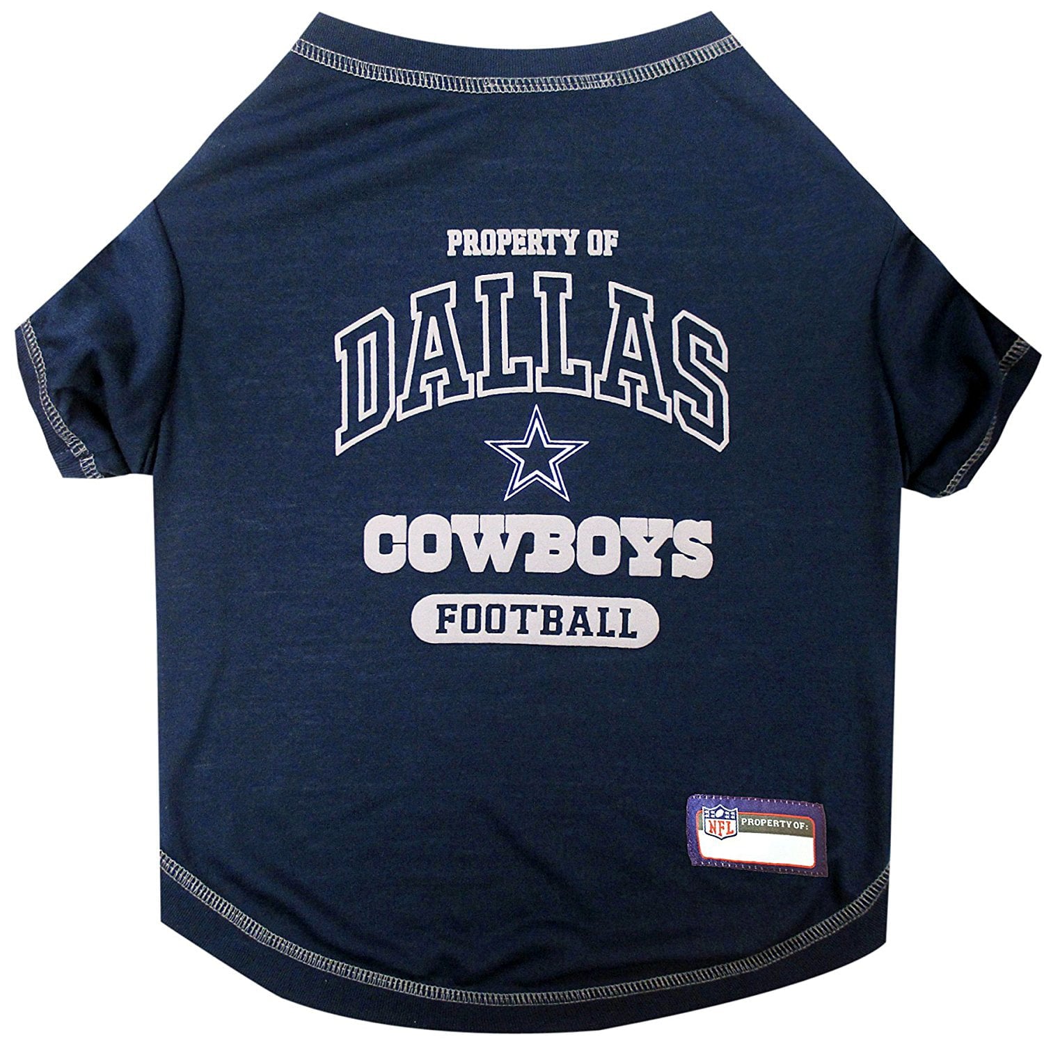 Pets First Polyester and Cotton Football Sports Dallas Cowboys NFL Dog T-Shirt， Blue， M