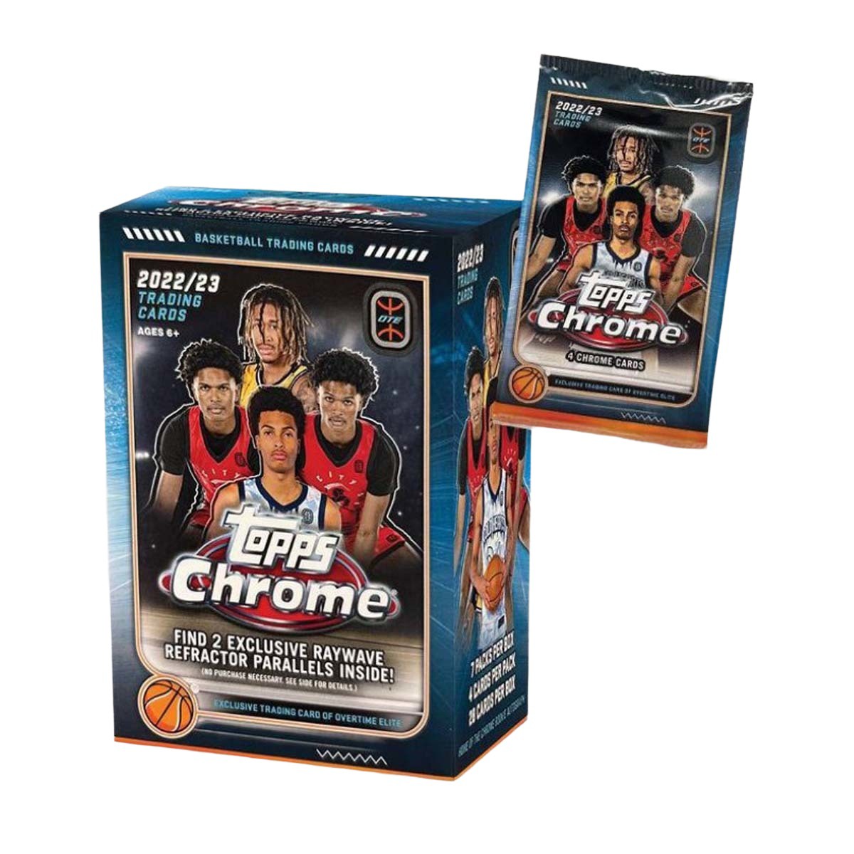 2023 Topps Overtime Elite Basketball Chrome Trading Card Game Blaster Box