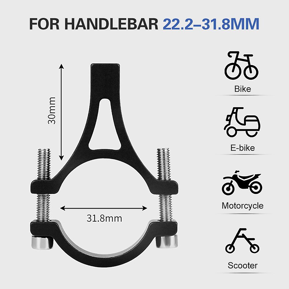 Bicycle Mobile Phone Mount Aluminium Motorcycle Scooter Handlebar Phone Holder For 3.0 - 6.8 Inches Smartphone Mount Bracket