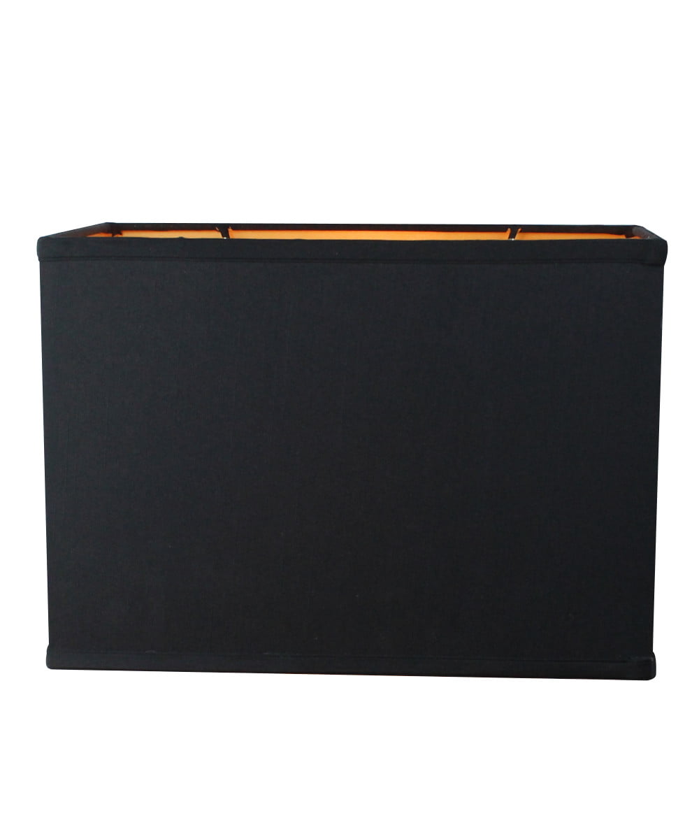 Softback Black Rectangular Drum Lampshade (16x10) (16x10) x 11