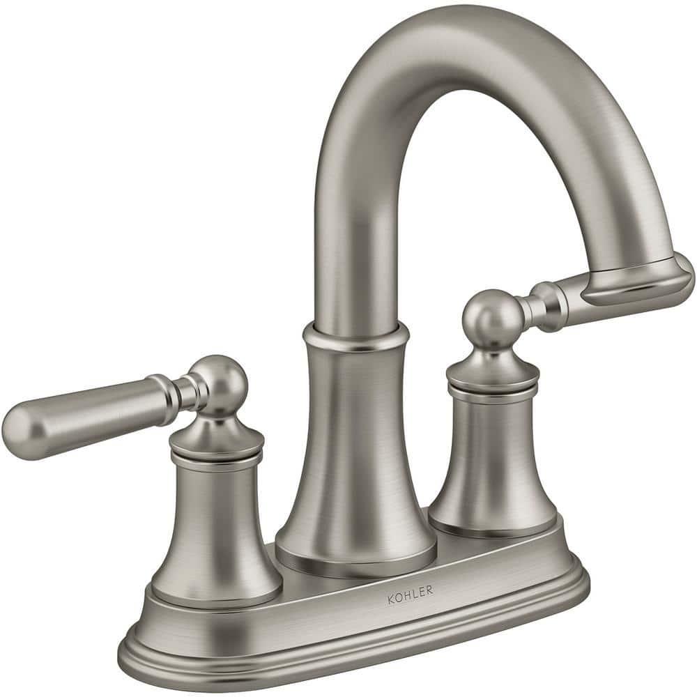 KOHLER Capilano 4 in Centerset 2Handle Bathroom Faucet in Vibrant Brushed Nickel