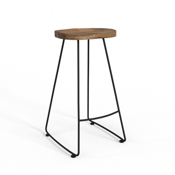 WYNDENHALL Leemington Rustic Metal Stool (Set of 2)