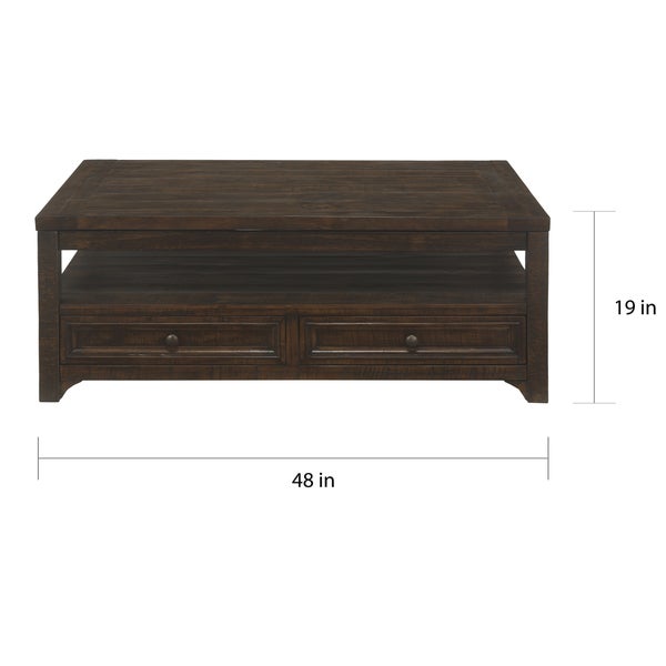 Carbon Loft Helcar Solid Wood Lift-Top Coffee Table