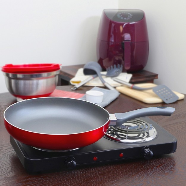 Oster Herscher 12 Inch Frying Pan In Translucent Red