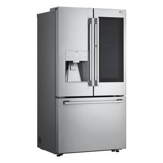 LG STUDIO 24 cu. ft. French Door Refrigerator with Instaview Door-in-Door Craft Ice Maker in PrintProof Stainless Counter Depth SRFVC2416S