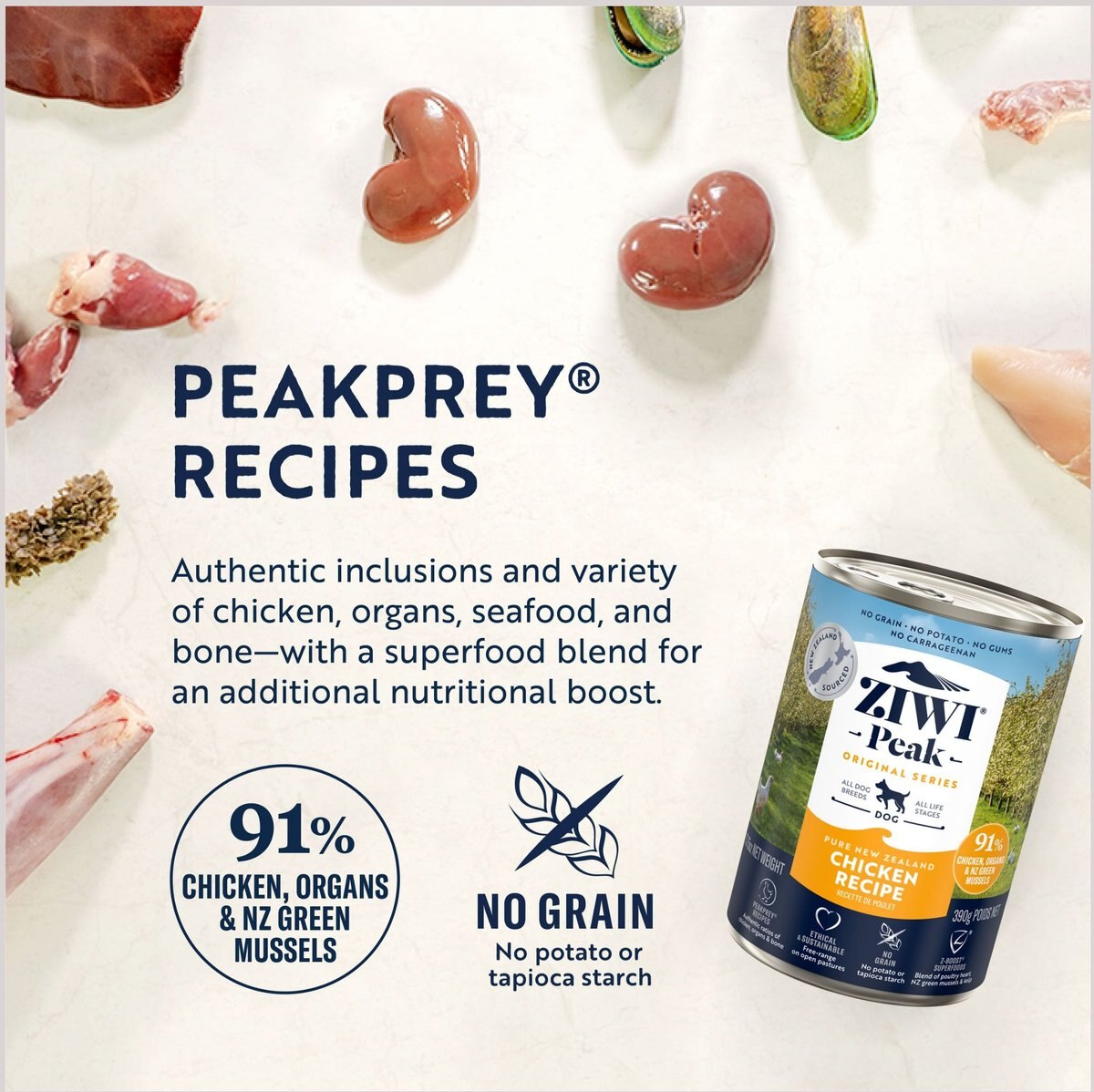 Ziwi Peak Chicken Recipe Canned Dog Food