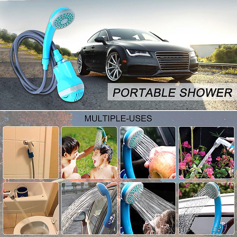 Portable Shower Outdoor/indoor Usb Charging Handheld Rechargeable Showerhead Pumps With 2 Nozzles For Camping Travel Car Wash Swimming Pool No.325092