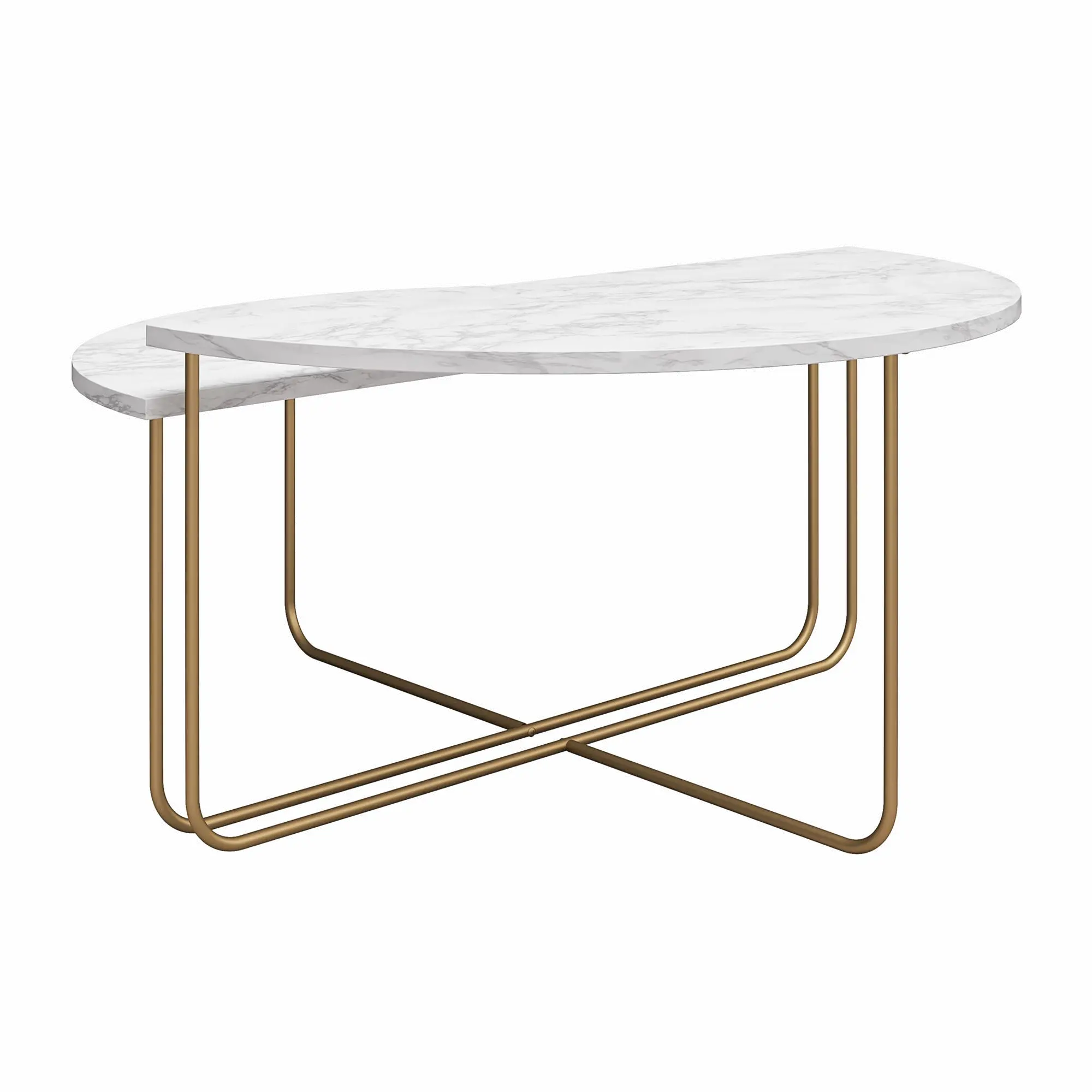 Athena White Marble Coffee Table