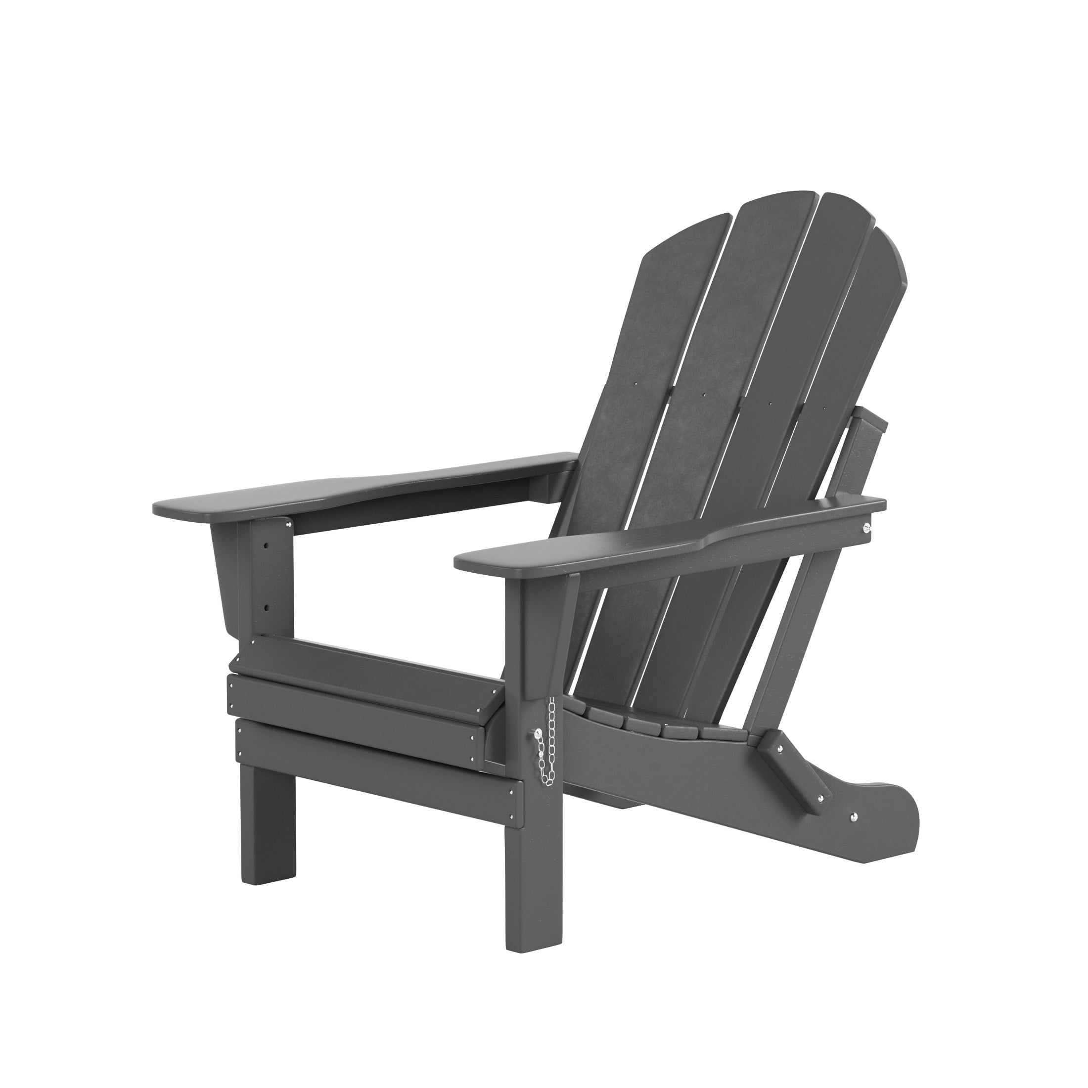 WestinTrends Outdoor Adirondack Chair, Plastic Fire Pit Chair, Weather Resistant Folding Patio Lawn Chair for Outside Deck Garden Backyard Balcony, Gray