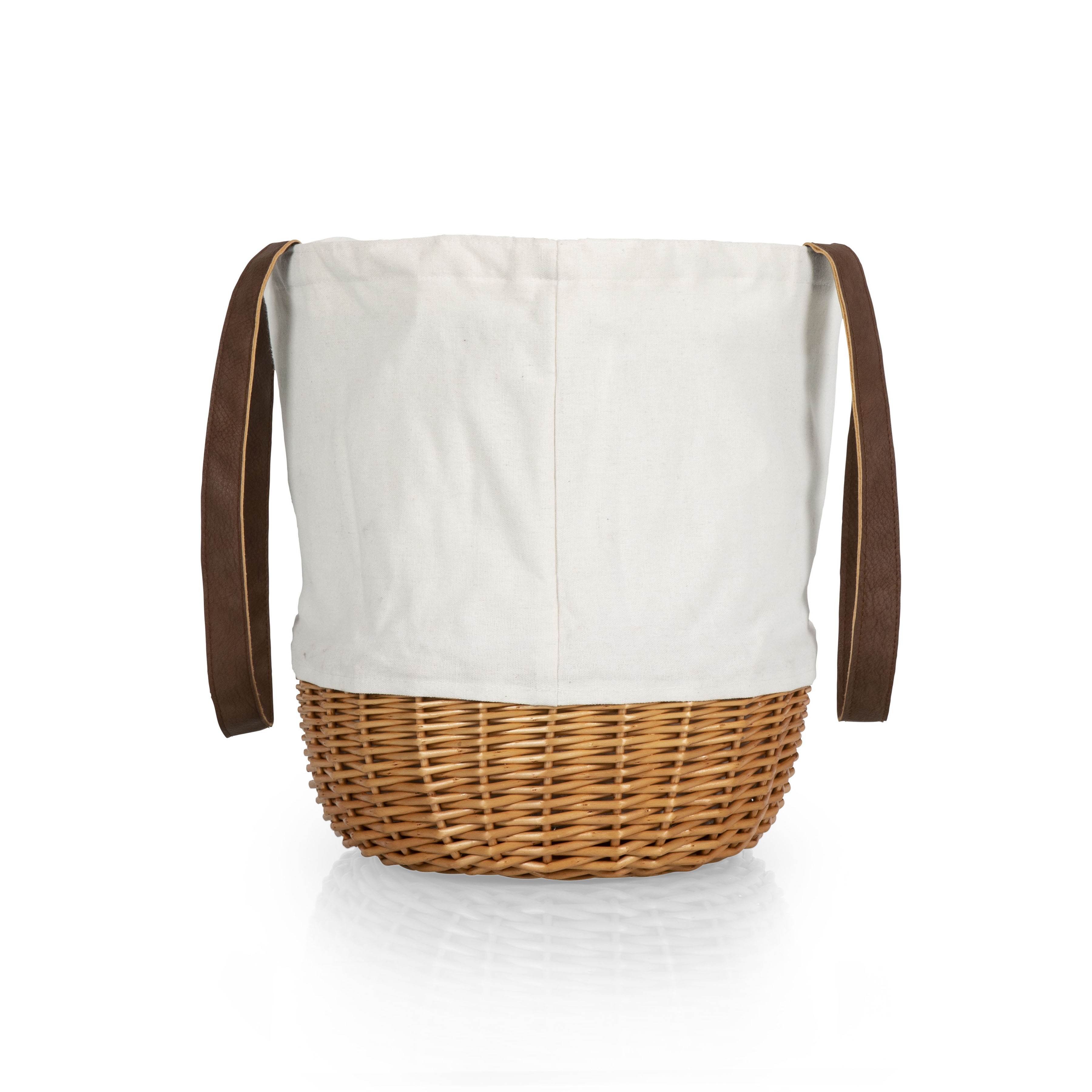 Picnic Time - Coronado Canvas and Willow Basket Tote