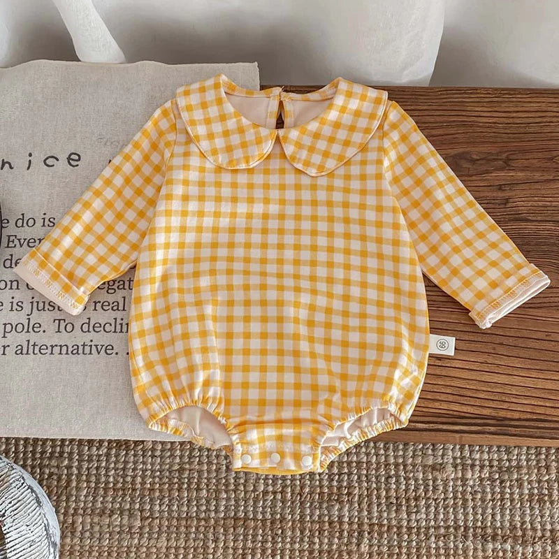 Spring Newborn Girls Romper Baby Clothes Baby Cherry Print Butterflies Long Sleeve Jumpsuit Climb Clothes Baby Cotton Clothing