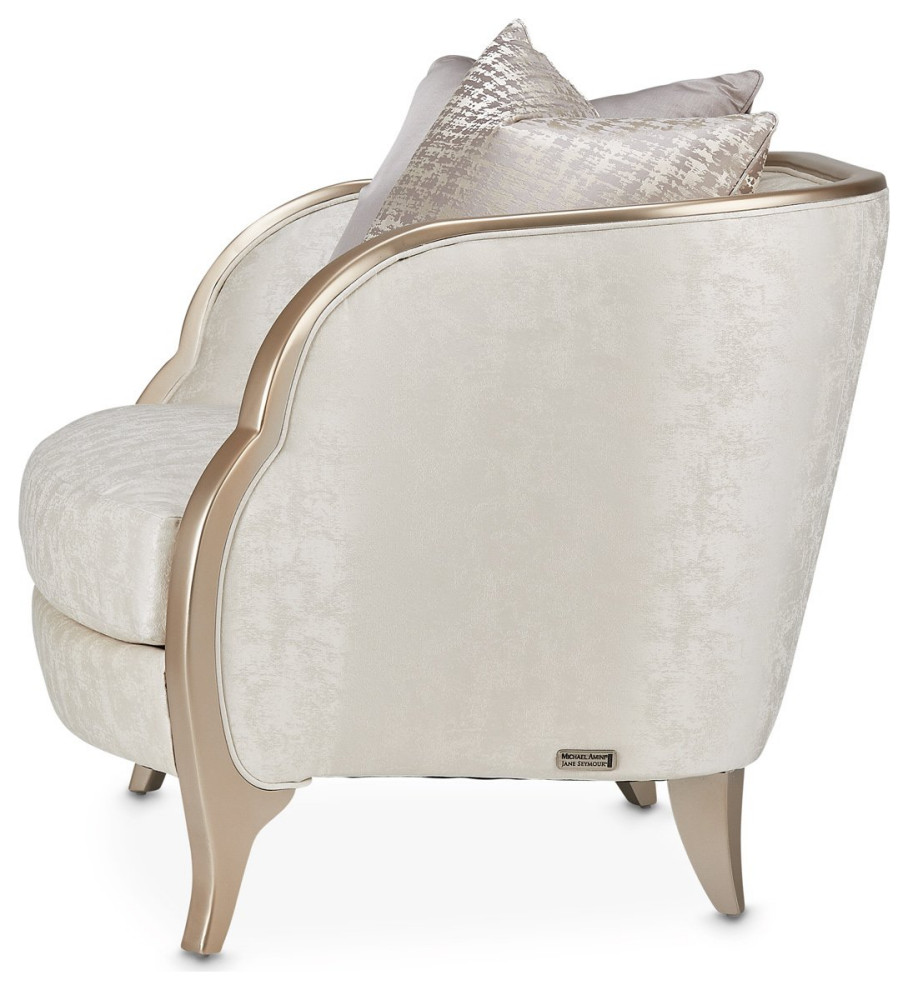 Aico Amini Malibu Crest Chair and Half in Chardonnay   Transitional   Armchairs And Accent Chairs   by AMOC  Houzz