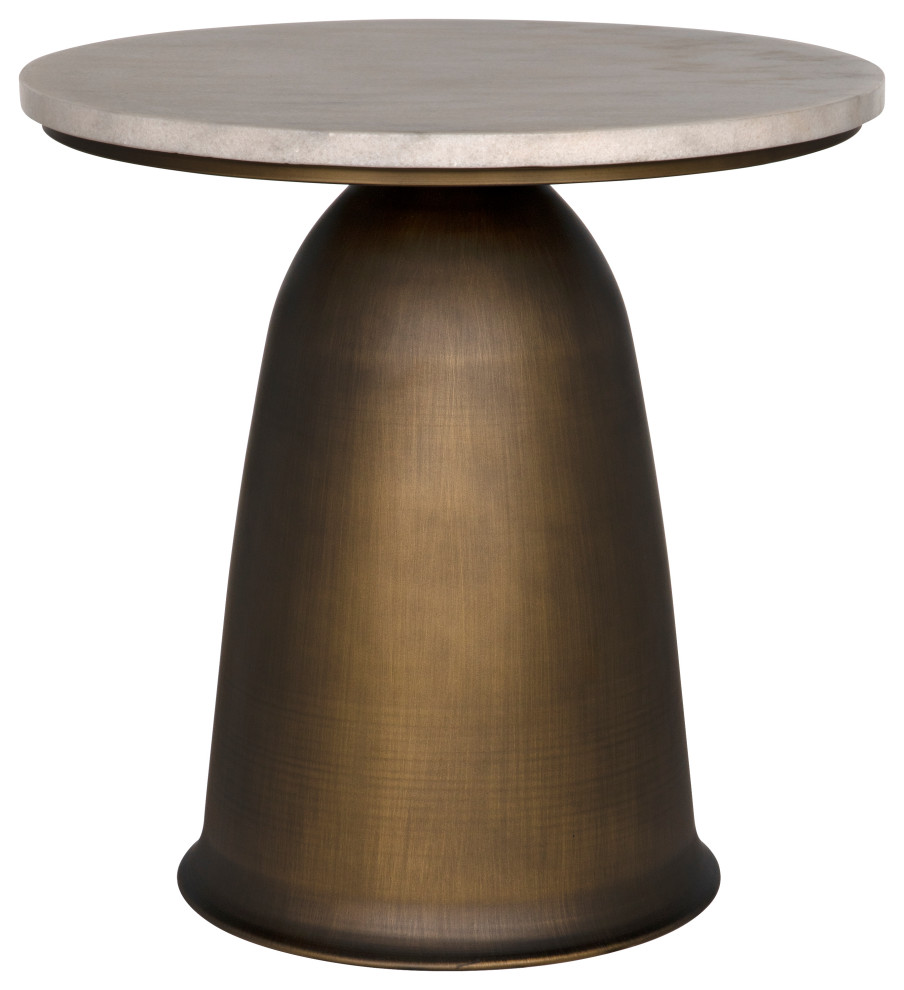 Noir Aiden Side Table With Aged Brass Finish GTAB983AB   Contemporary   Side Tables And End Tables   by Noir  Houzz