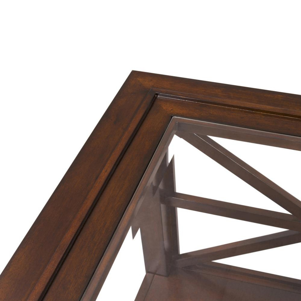 End Table Transitional Brown   Contemporary   Accent Chests And Cabinets   by BisonOffice  Houzz