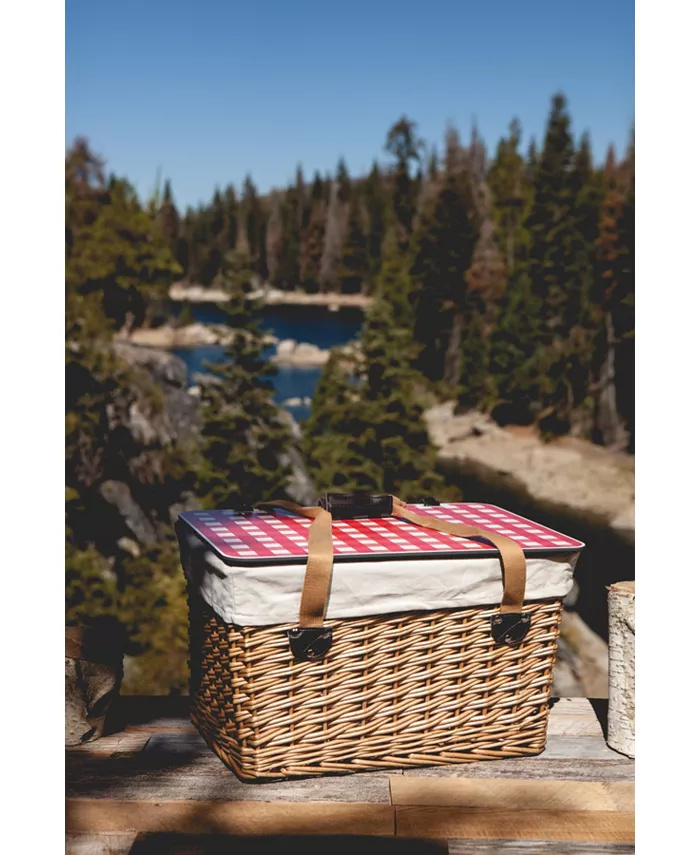 Picnic Time Red Canasta Grande Wicker Basket