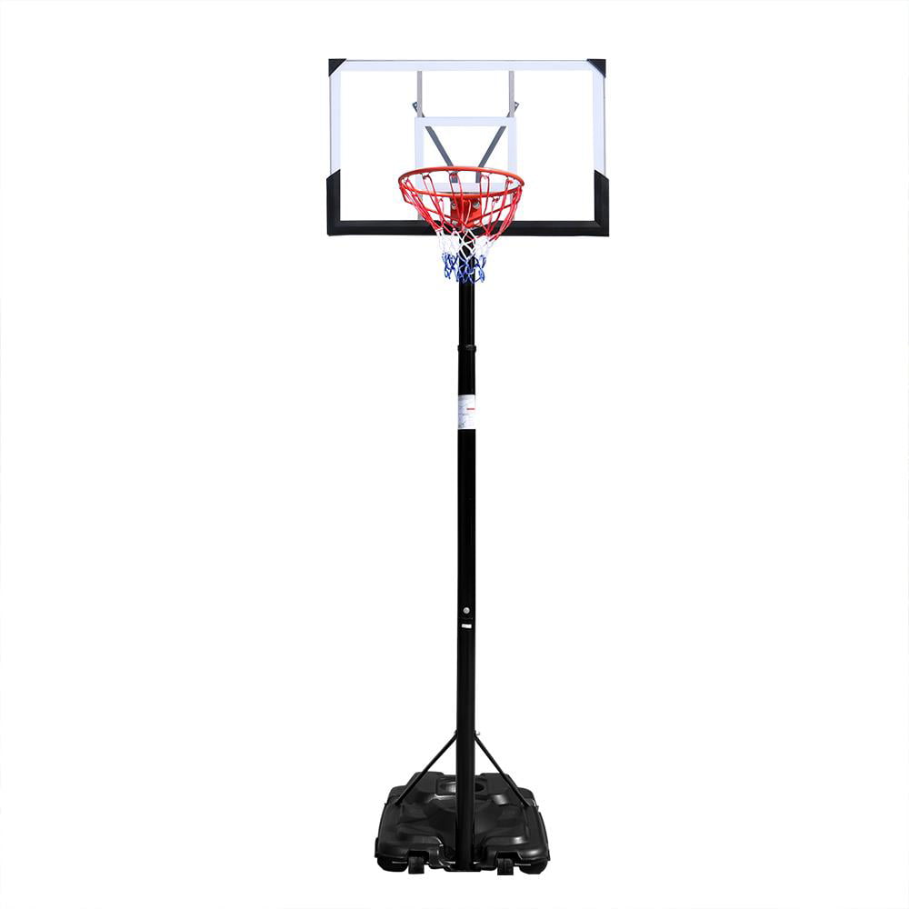 SalonMore Portable Basketball Adult Hoop System， Height Adjustable Outdoor Stand Backboard