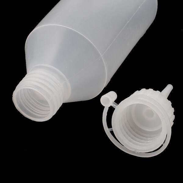 YH-2L Plastic Kitchen Laboratory Squeeze Bottle Dispenser 100ML 5 Pcs - White， Clear