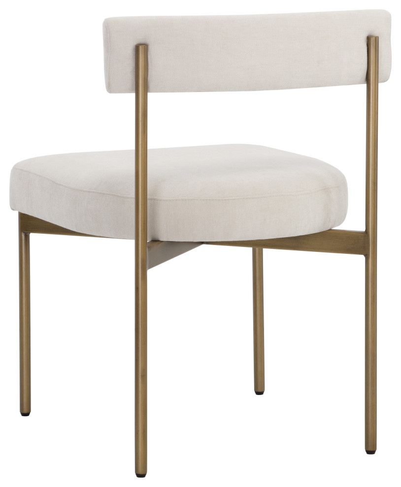 Seneca Dining Chair  Antique Brass  Danny Ivory  Set of 2   Midcentury   Dining Chairs   by Sunpan Modern Home  Houzz