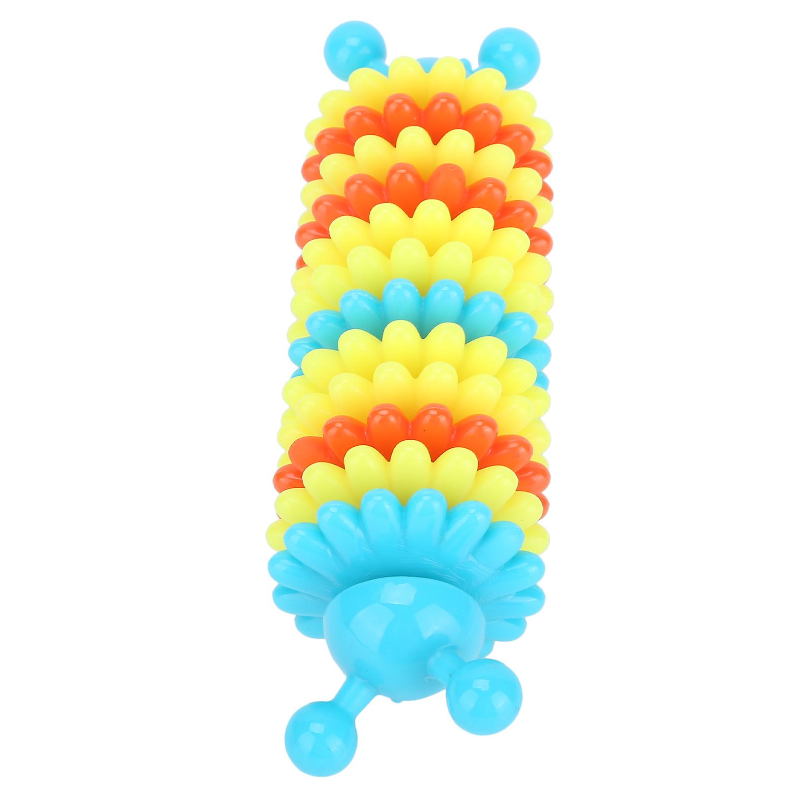 Pet Chew Toys Caterpillar Shape Bite Resistant Clean Grinding Teeth For Medium Large Dogsblue