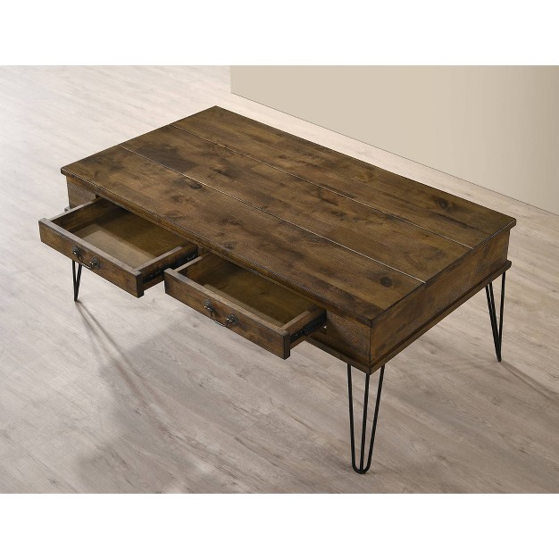 Dubon 2 Drawer Coffee Table Rustic Oak Homes Inside Out