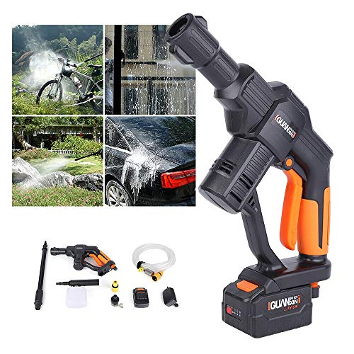 Oukaning 20V High Pressure Car Cleaner Handheld Cleaning Car Wash Gun Max Pressure 130PSI