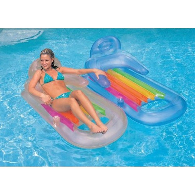 Intex King Kool Lounge Swimming Pool Lounger With Headrest 4 Pack