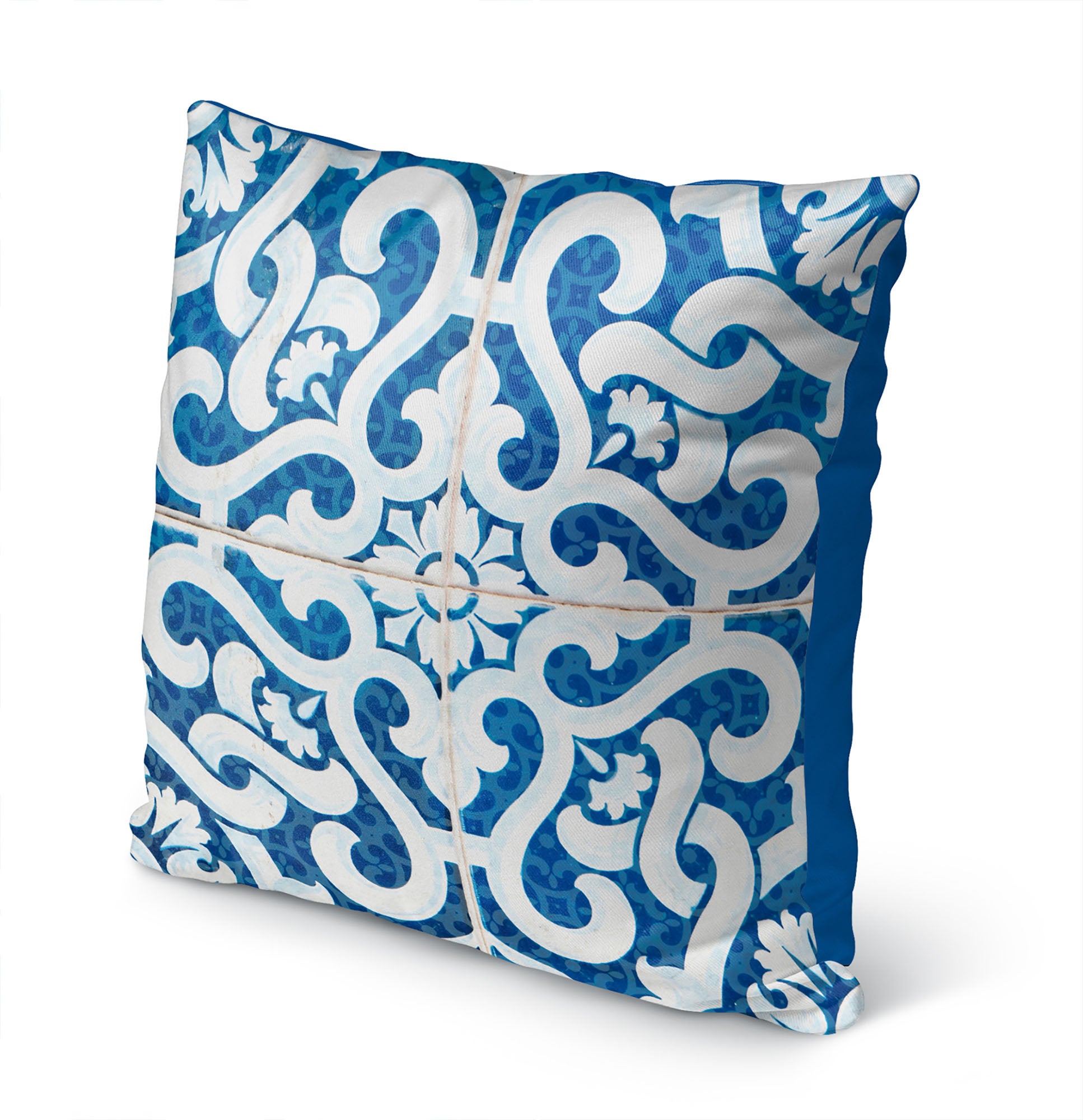 Lace Blue 2 Outdoor Pillow by Kavka Designs