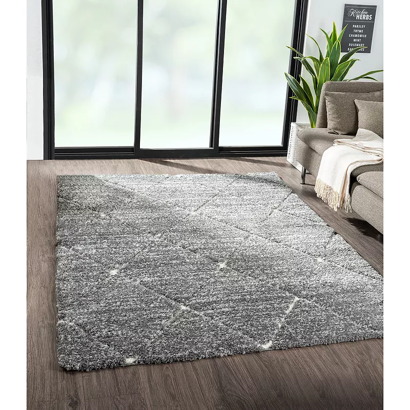 Madison Park Sophia Talas Trellis Woven Plush Shag Area Rug