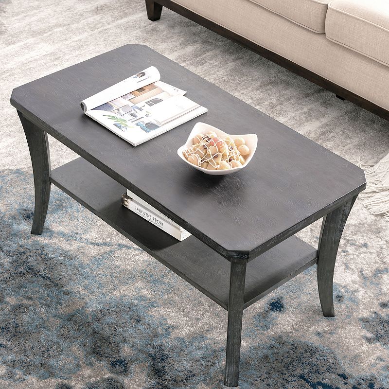 Leick Furniture Rustic Wire Brushed Condo Coffee Table