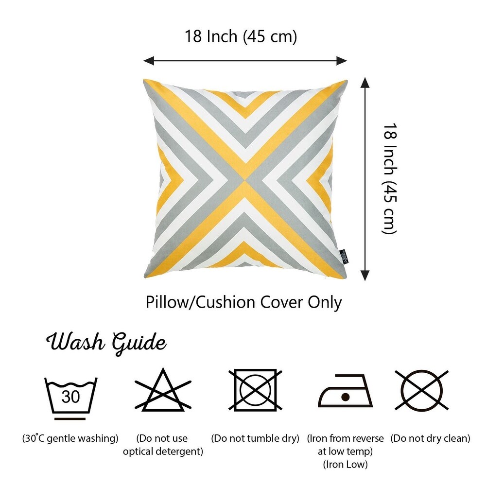 Mike Co. Geometric Flashback Throw Pillow Cover (Set of 4)