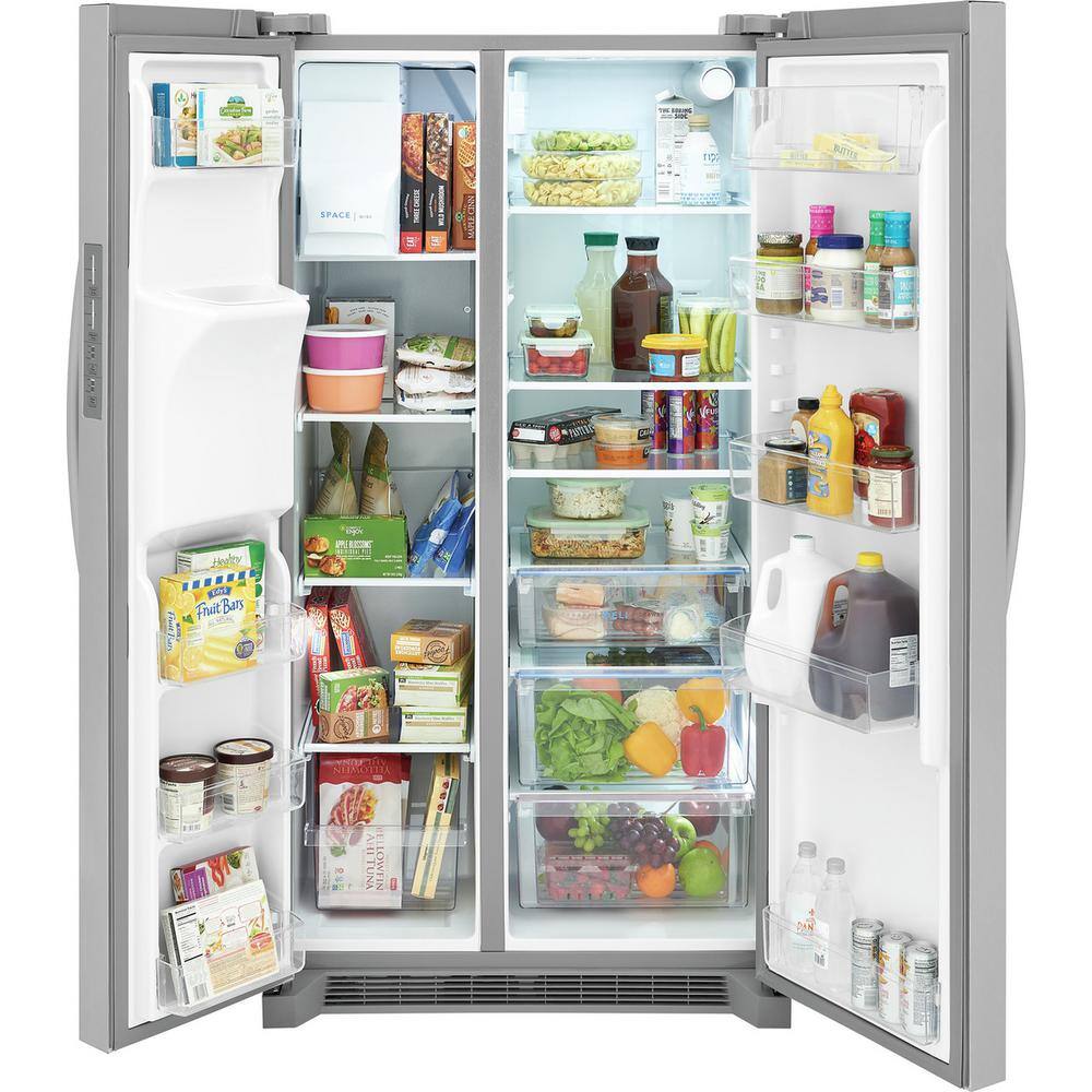 Frigidaire 36.1 in. 22.3 cu. ft. Counter Depth Side-by-Side Refrigerator in Stainless Steel FRSC2333AS