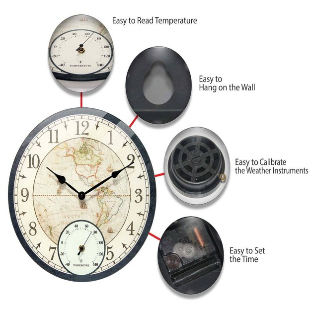 Orbis All Weather Clock Black Infinity Instruments